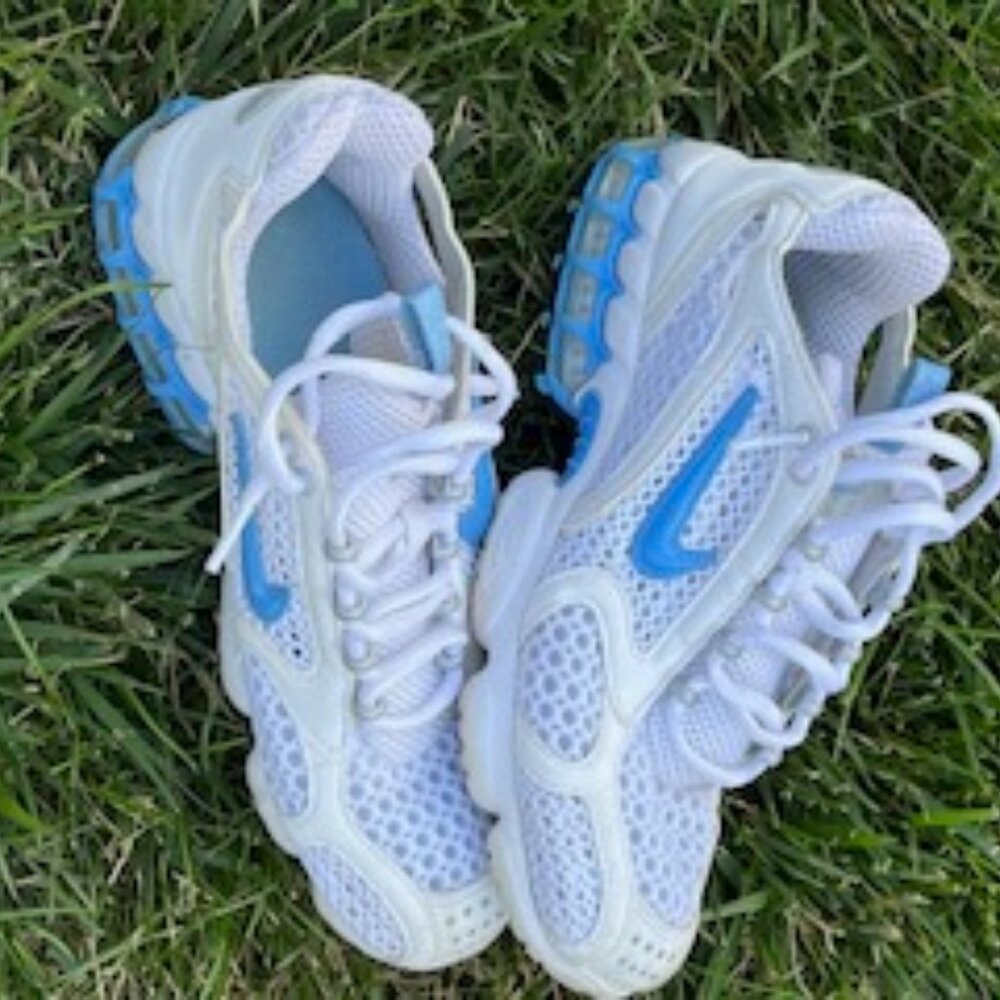 US Nike Air Zoom Spiridon Cage 2 White University Blue (Women's)